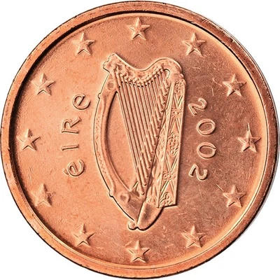 IRELAND REPUBLIC, 2 Euro Cent, 2002, Sandyford, SPL, Copper Plated Steel, KM:33 - Photo 1/2