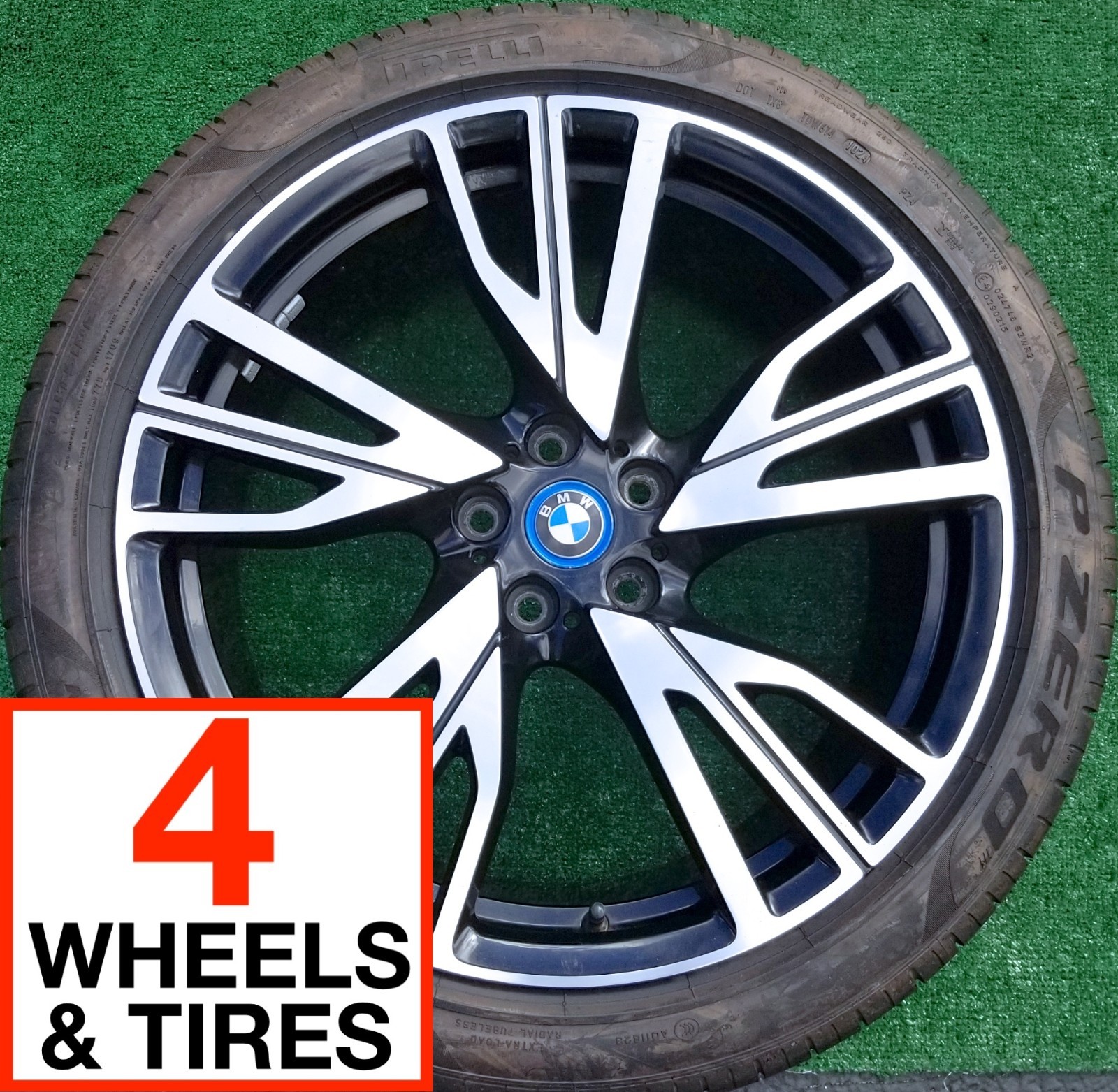 Set Factory BMW i8 Wheels New Pirelli Tires Genuine Original OEM Forged 20 inch