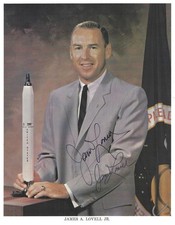 JIM LOVELL SIGNED 8x10 NASA LITHOGRAPH  UACC & AFTAL RD AUTOGRAPH APOLLO 13