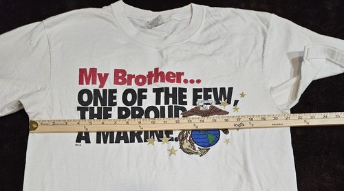 Vintage MJ Soffe My Brother is a Marine T-Shirt Men's Size Large Made in USA - Picture 5 of 7
