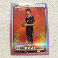cam johnson topps chrome PINK 2025 nets #159