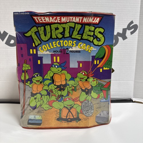 Teenage Mutant Ninja Turtles Carrying Case Holds 12 Figures Vintage 1991
