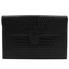 Yves Saint Laurent Embossed Leather Clutch Bag - DUTY FREE