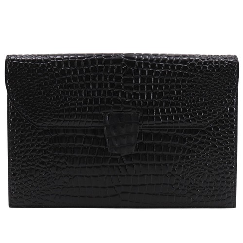 Yves Saint Laurent Embossed Leather Clutch Bag - DUTY FREE