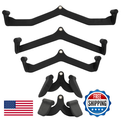 Fitvids Lat Pulldown Attachments 5 Pieces Cable Machine Rowing Bar Set Back