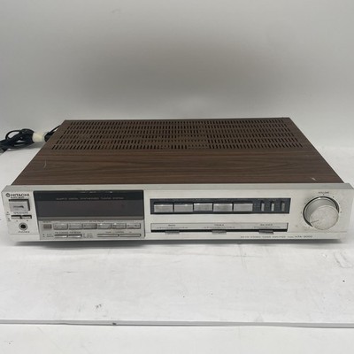 Vintage Hitachi HTA-3000 Stereo Receiver VTG Japan Silver Wood *PARTLY WORKS