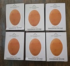 SIX Pure Himalayan Salt Works Oval Flat Massage Stones 6 PK new sealed