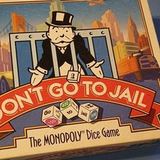 Vintage 1991 Parker Brothers Don't Go To Jail MONOPOLY Dice Game Complete Game