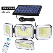 3000LM 333 LED Solar Lights Outdoor Waterproof Motion Sensor Security Wall Lamp