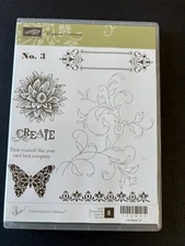 Stampin Up Creative Elements Cling Rubber Stamps 122647