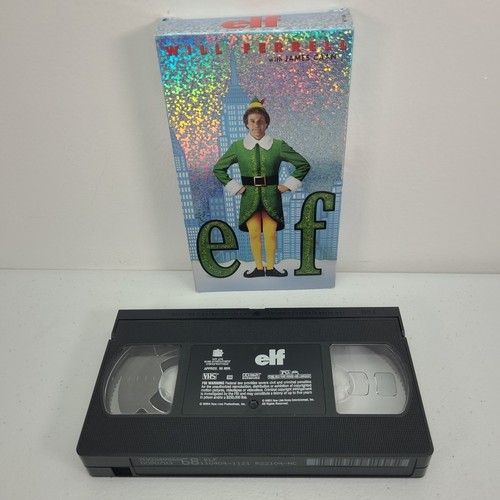Elf VHS, 2003 Will Ferrell Zooey Deschanel Shimmery Cover Tested - Picture 11 of 13