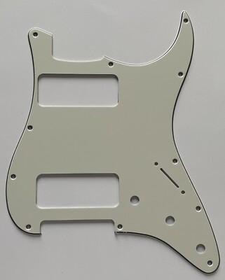For Fit Fender Stratocaster P90 2 Pickup Strat Guitar Pickguard 3 Ply Parchment