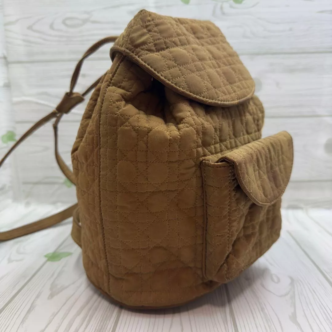 Sac à dos Christian Dior Lady Dior cannage cuir marron femme occasion