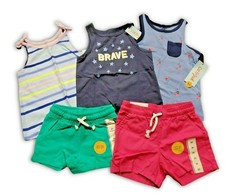 Cat Jack Girls' Summer Outfit Set - 5 Pieces 3 Tank Tops 2 Shorts -2T- NWT