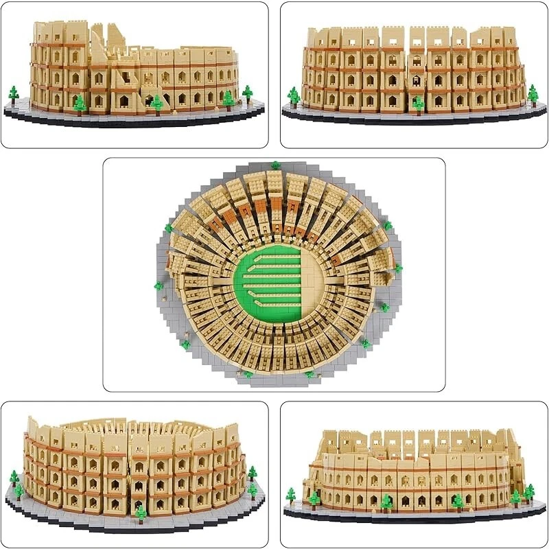 Roman Colosseum Building Blocks - Mini Model Kit for Kids, Creative Gift - Image 3 of 4