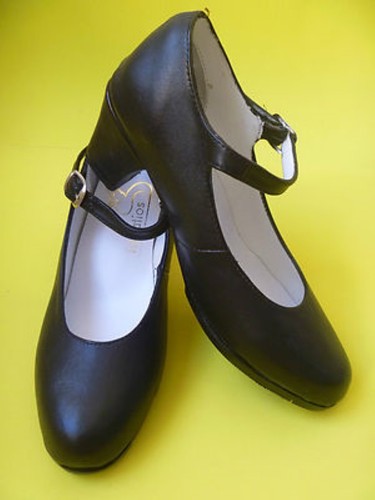 TANZSCHUHE MEXIKANISCHER VOLKSTANZ UND FLAMENCO SCHWARZ
