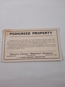 Dakota County abstract company Dakota city Nebraska pedigreed property