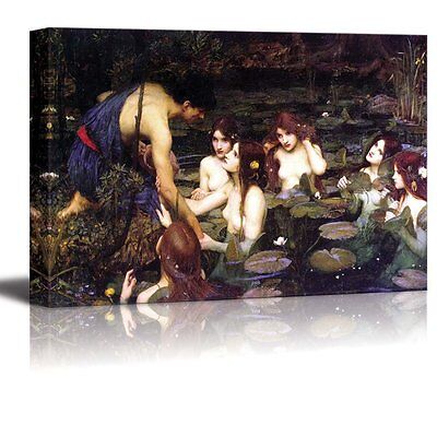 Hylas and the Nymphs (1896) by John William Waterhouse - Canvas Print