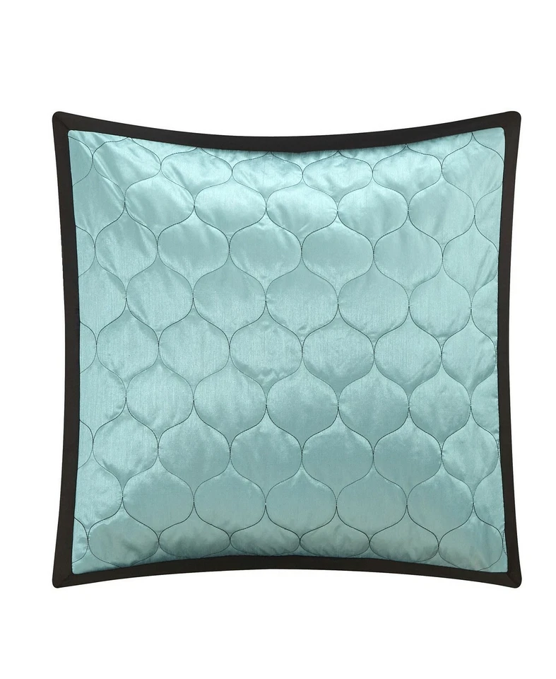 Nanshing Arabesque Moroccan Damask 8-Pc. Comforter Set - QUEEN - Black / Blue - Image 2 of 4