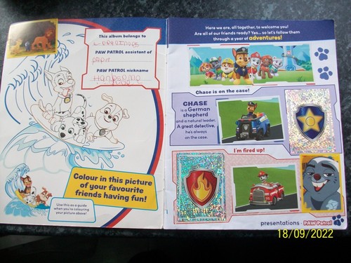 Paw Patrol A Year Of Adventures Sticker Album Panini Nickelodeon Complete Book - Picture 3 of 12