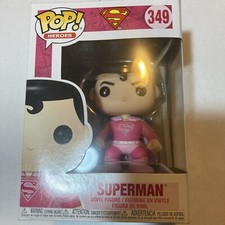 Figura Vinilo G6 Funko Pop Universo DC 349 Conciencia del Cáncer de Mama Superman Rosa
