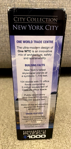 EUROGRAPHICS NEW YORK WORLD TRADE CENTER 1000 PIECE PUZZLE 19.25IN X 26.5IN - Picture 6 of 9