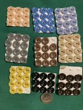 Estate Lot of Vintage Small Buttons on cards mix colors Sew Art Crafts Collect