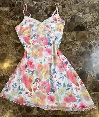 Y2K Stl Babydoll Milkmaid Slip Dress Kawaii Coquette Fairy Grunge Cottegecore L