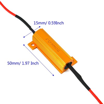 Lastrate LED 10 Stück Decoder Signal Fix Ohm 6 Birnen Turn 50W Lampe Blitzwiderstand