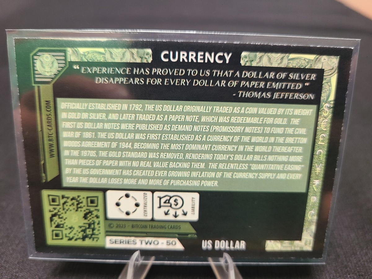 BTC Bitcoin Trading Cards Fud Busters #50 US DOLLAR