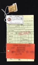 OV-99 SPACE SHUTTLE PROGRAM OBSOLETE SCRAPPED TAB BLANKET PIECE 2 TAGS & TICKET