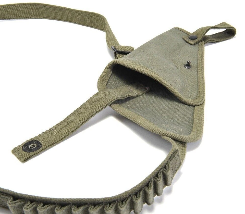 Холщовая наплечная кобура с петлями подходит для револьверов Ruger GP100 и Colt Python - Изображение 4 из 4