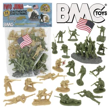 BMC WW2 IWO JIMA Plastic Army Men 32 American Japanese Soldier Figures 1:32 54MM