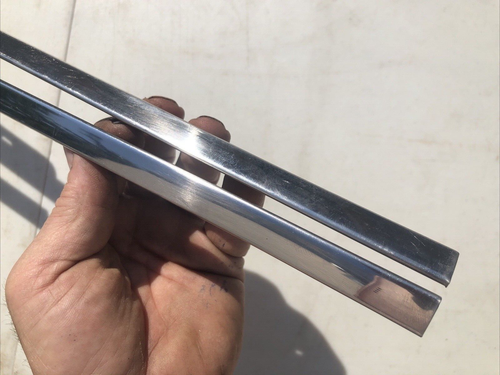 CORONET GTX ROAD RUNNER REAR UPPER DOOR PANEL CHROME MOLDING TRIM STRIPS SET - Picture 9 of 20