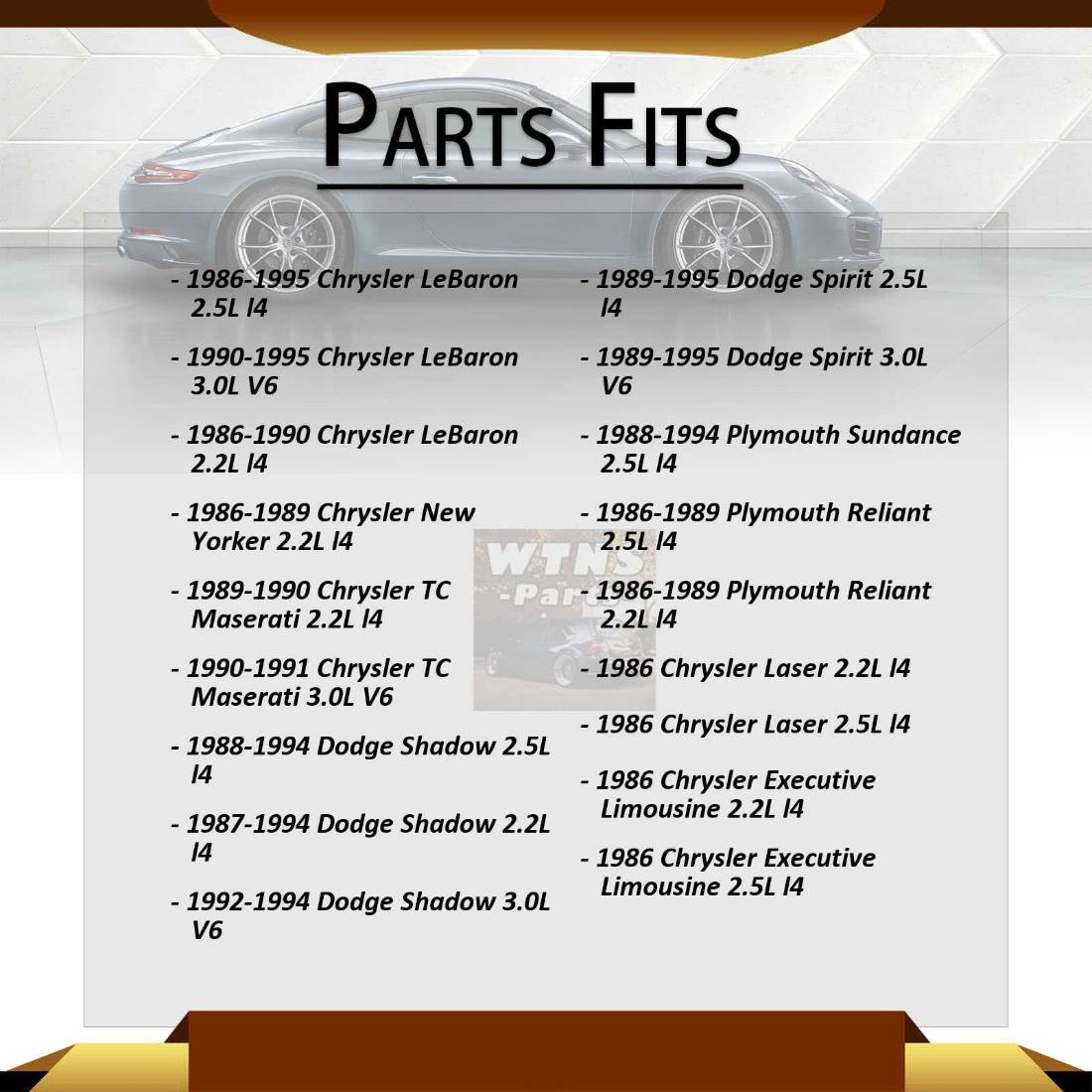 2x Struts Assembly Front For 1988-1993 Dodge Dynasty 3.0L