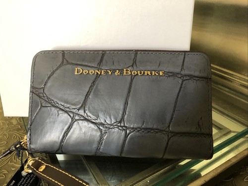 Dooney & Bourke Denison Folded Zip Wristlet Wallet Deep Gray NWT - Picture 3 of 13