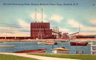 Dunkirk NY-New York Electric Generating Plant Niagara Mohawk Vintage Postcard