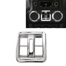 Chrome Window Lift Switch Button Cover Trim Frame For Jeep Wrangler Jk 2011-2018