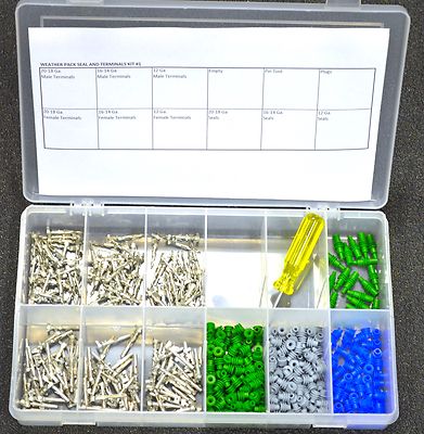 DELPHI WEATHER PACK TERMINAL & SEAL KIT #2  626 PCS  WEATHERPACK