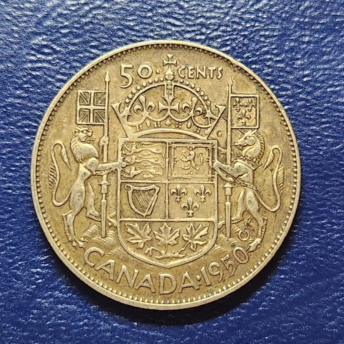 1950 Canada Silver Half Dollar VF Canadian Coin Very Fine
