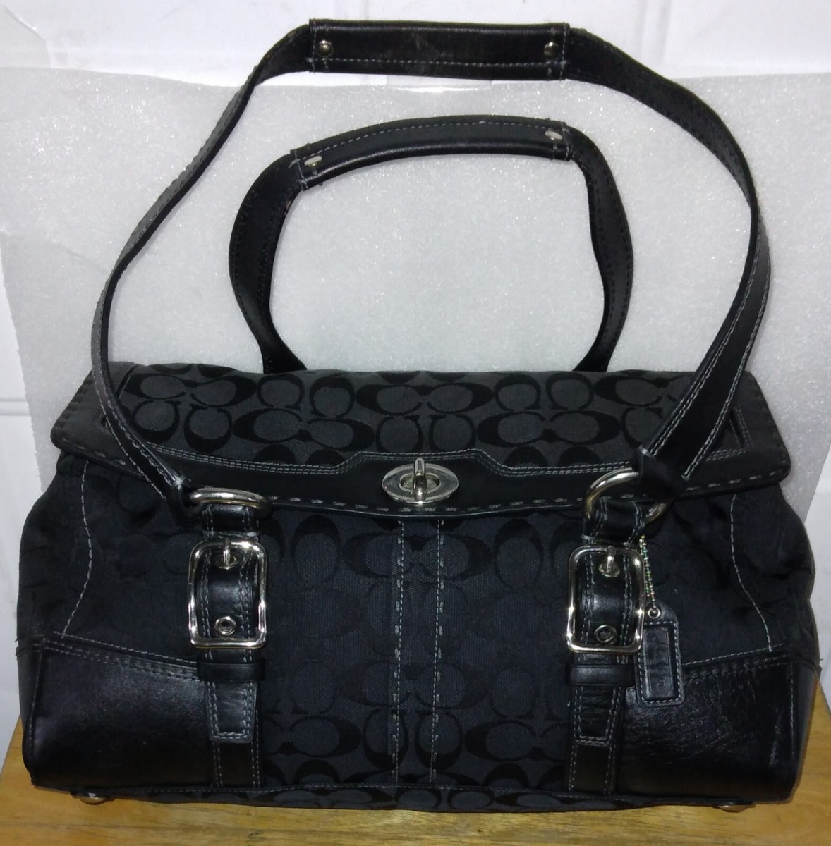 バッグ y.c COACH Signature 11578 Jacquard Canvas/leather Bag | eBay