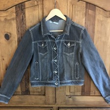 Womens Maurices Charcoal Denim Jean Jacket Size M