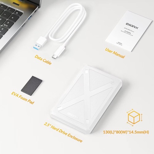 USB 3.0 Externe Festplattengehäuse 2,5 Zoll SATA SSD HDD UASP für 9,5mm 7mm - Afbeelding 7 van 7