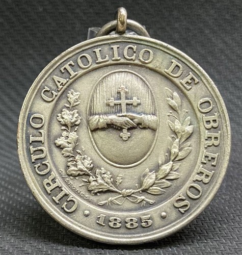 URUGUAY 1885 CÍRCULO DE TRABAJADORES CATÓLICOS SAN JOSEPH Y BEBÉ JESÚS ALTA LIBERACIÓN - Imagen 9 de 9