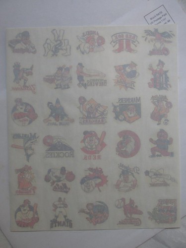 1994 Kelloggs Cereals Major League Baseball Temp Tattoos Set - NEUWERTIG/ungeöffnet - B - Bild 2 von 5