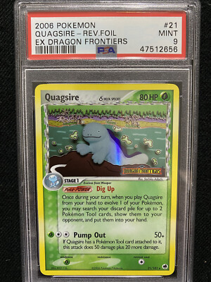 2006 Pokemon EX Dragon Frontiers Quagsire Reverse Foil 21/101 PSA