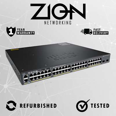 Cisco Catalyst WS-C2960XR-48FPD-I - Switch-48Port-PoE x10/100/1000- 1 year WRNTY