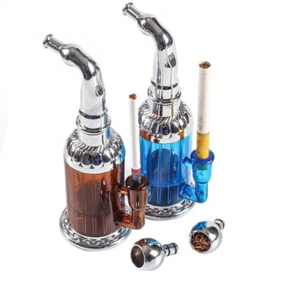tobacco/cigarette magnetic loop dual filter pot of water smoking pipe Brown 