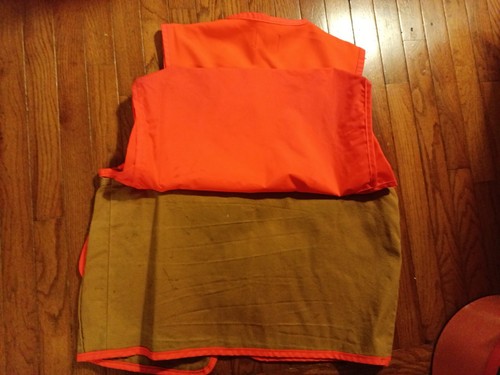 Saftbak Canvas Hunting Vest Orange North American Hunting Club Large Ammo Holder - Picture 6 of 9
