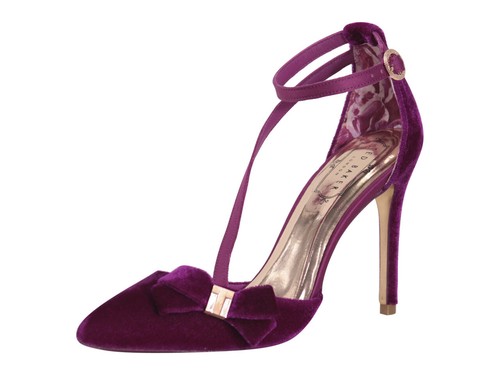 Juleta Cherry Velvet Pumps Heels Shoes 